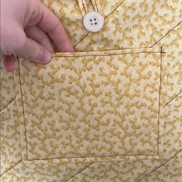 Handmade Yellow Patterned Tote Bag. - Picture 3 of 13